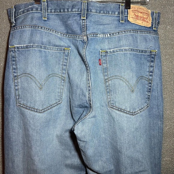 Mens Levi's 569 jeans 38 x 30 - Loose Straight Blue Denim Medium Wash Relax Fit - Picture 5 of 9